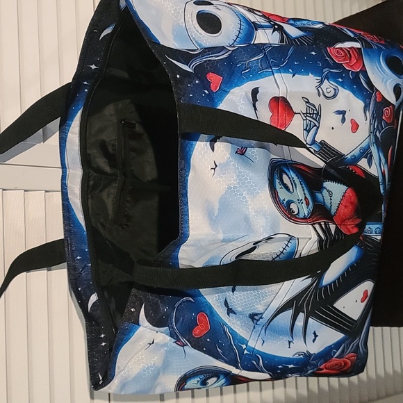 Nightmare Before Christmas HUGE tote bag w pockets lined w zipper top - Picture 4 of 5